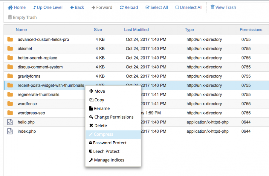 How to compress and save a wordpress plugin folder